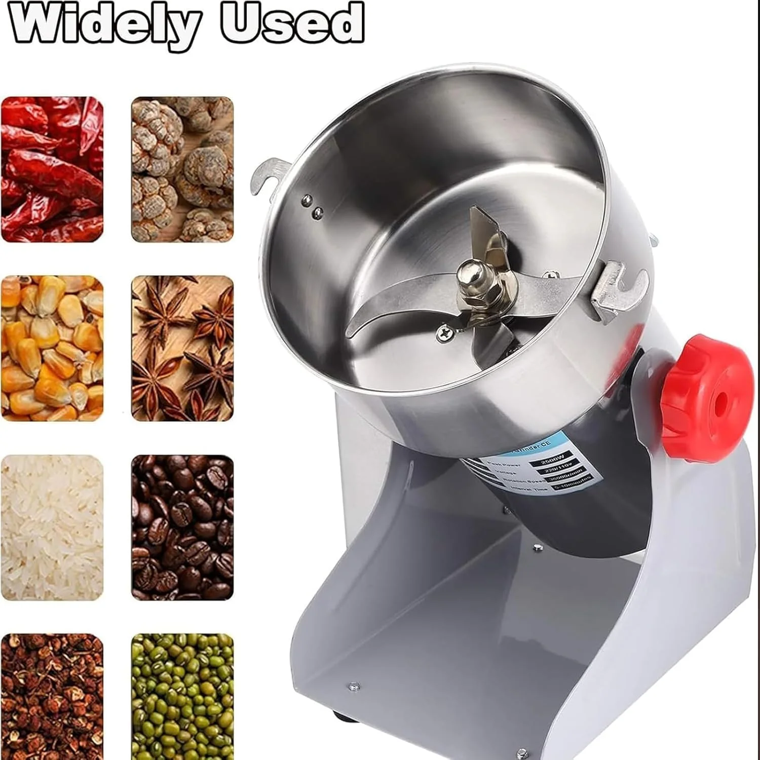 آسیاب برقی غلات 800 گرمی/1000 گرمی/1500 گرمی/2000 گرمی/2500 گرمی/4500 گرمی، آسیاب برقی استیل ضد زنگ و آسیاب سنگی تجاری موتور دار با 35000 دور در دقیقه برای آجیل/غلات 1000 گرمی آسیاب برقی غلات 800 گرمی/1000 گرمی/1500 گرمی/2000 گرمی/2500 گرمی/4500 گرمی، آسیاب برقی استیل ضد زنگ و آسیاب سنگی تجاری موتور دار با 35000 دور در دقیقه برای آجیل/غلات 1000 گرمی