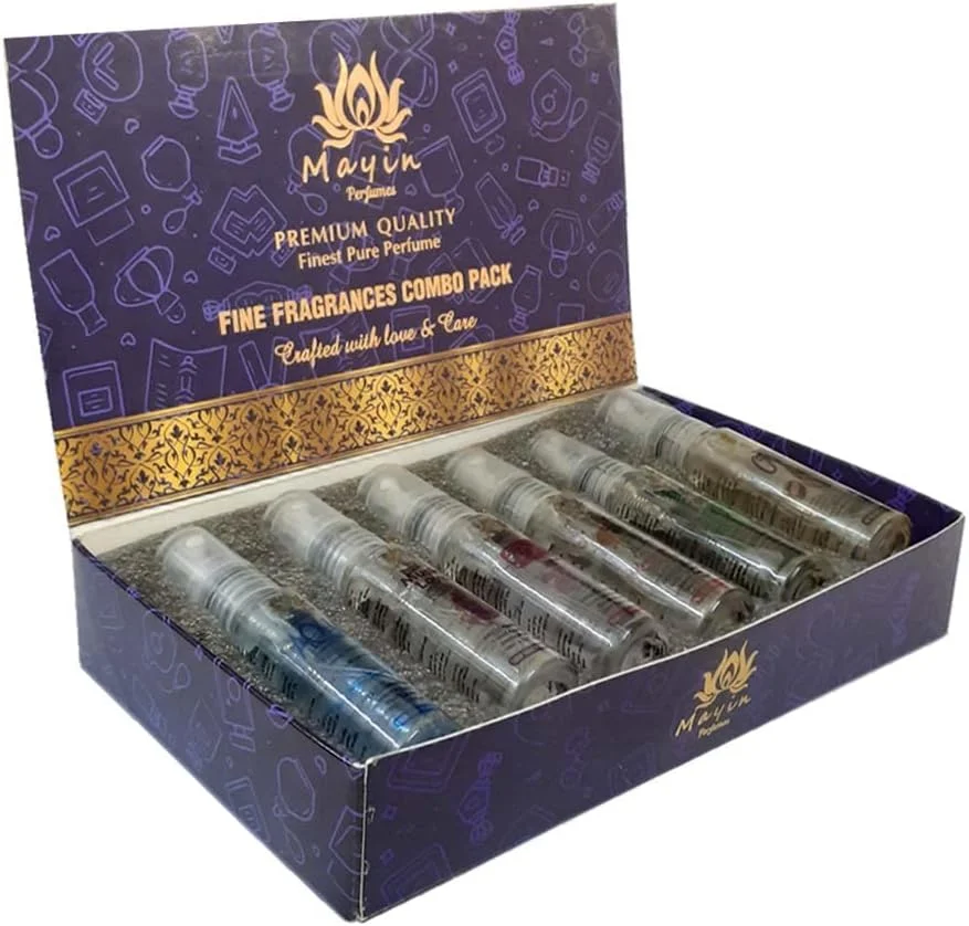 مجموعه عطر زنانه ماین پرفیومز آکوا، عشق مشک، رز، باران های رمانتیک، اعماق جنگل، قهوه ادو پرفیوم / اسپری / مجموعه اسپری ادو پرفیوم / مجموعه عطر جیبی / بسته 6 عددی (6 * 10 میلی لیتر) 60 میلی لیتر