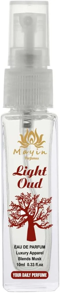 عطر جیبی مردانه و زنانه Light Oudh از Mayin Perfumes، ادو پرفیوم/اسپری/10 میلی لیتر (10 میلی لیتر) عطر جیبی مردانه و زنانه Light Oudh از Mayin Perfumes، ادو پرفیوم/اسپری/10 میلی لیتر (10 میلی لیتر)