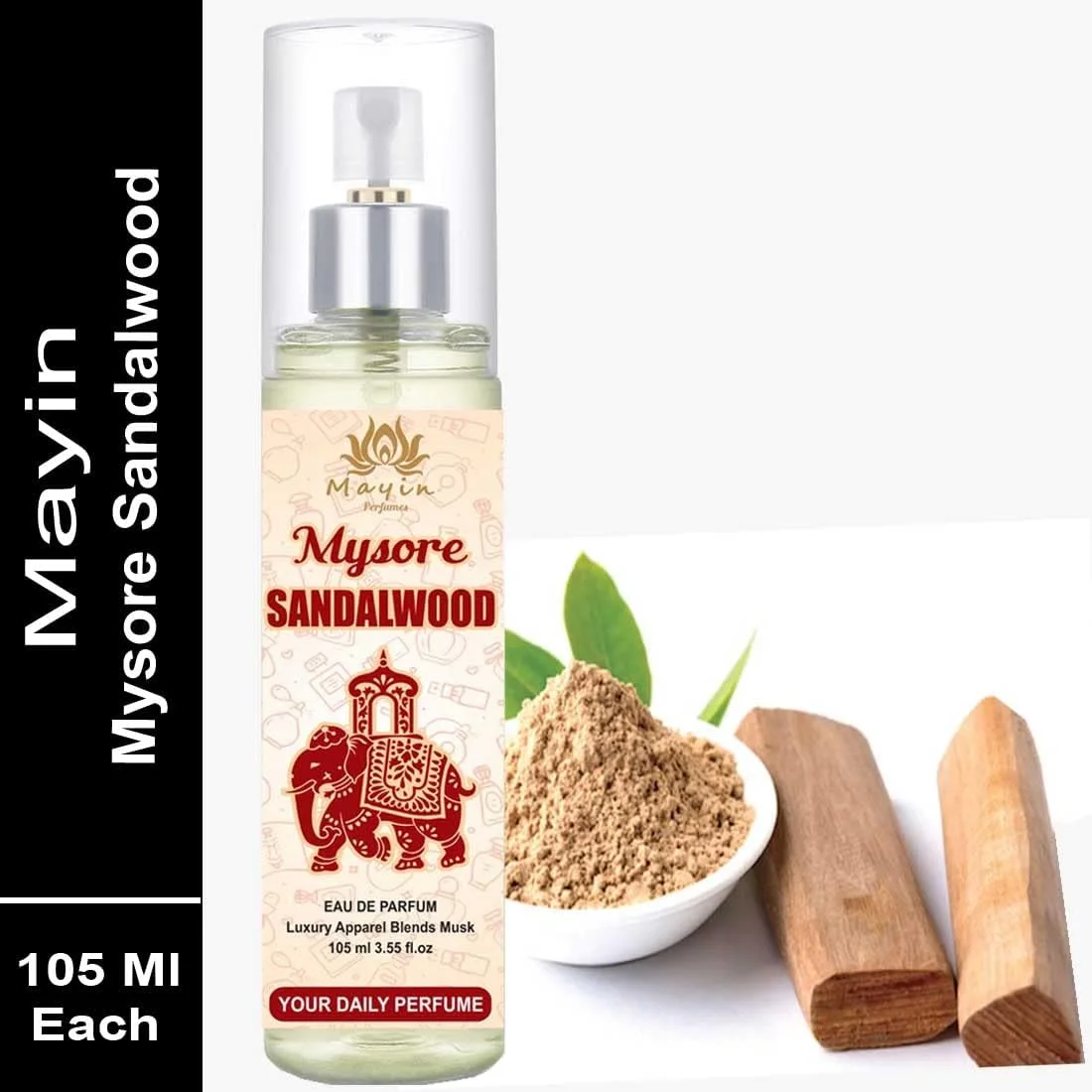 ادکلن مایین پرفیومز Mysore Sandalwood Eau De Parfum/ d Spray/Pocket برای مردان و زنان (105 میلی لیتر)