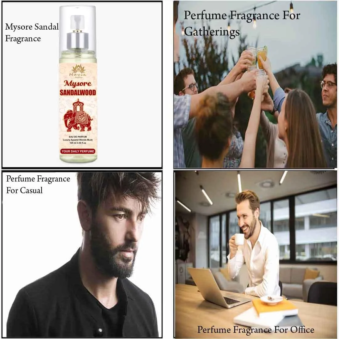 ادکلن مایین پرفیومز Mysore Sandalwood Eau De Parfum/ d Spray/Pocket برای مردان و زنان (105 میلی لیتر)