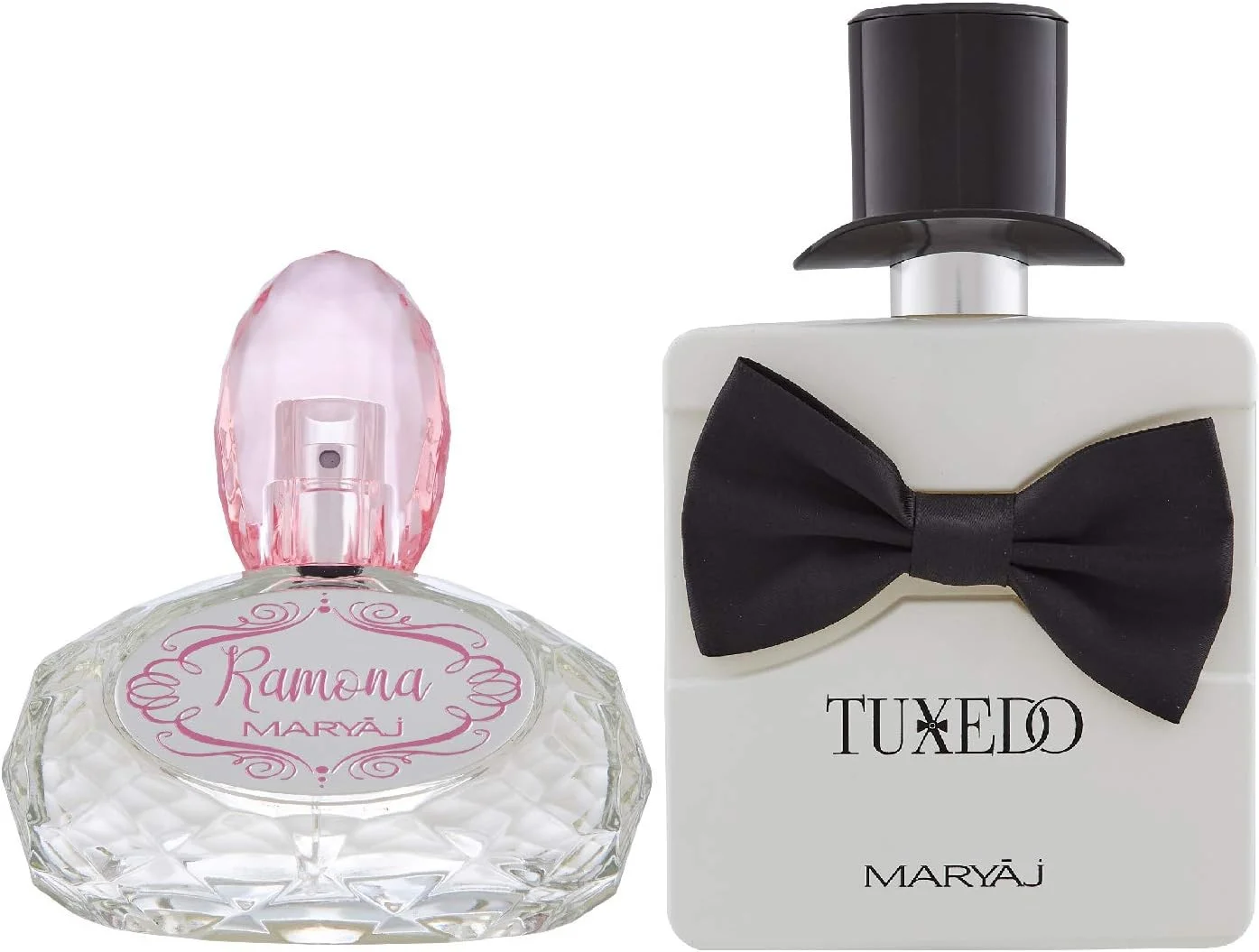 ادکلن زنانه 100 میل Maryaj Ramona با رایحه مرکباتی گلی و ادکلن مردانه 100 میل Maryaj Tuxedo با رایحه چوبی تند + 2 تستر عطر رایگان