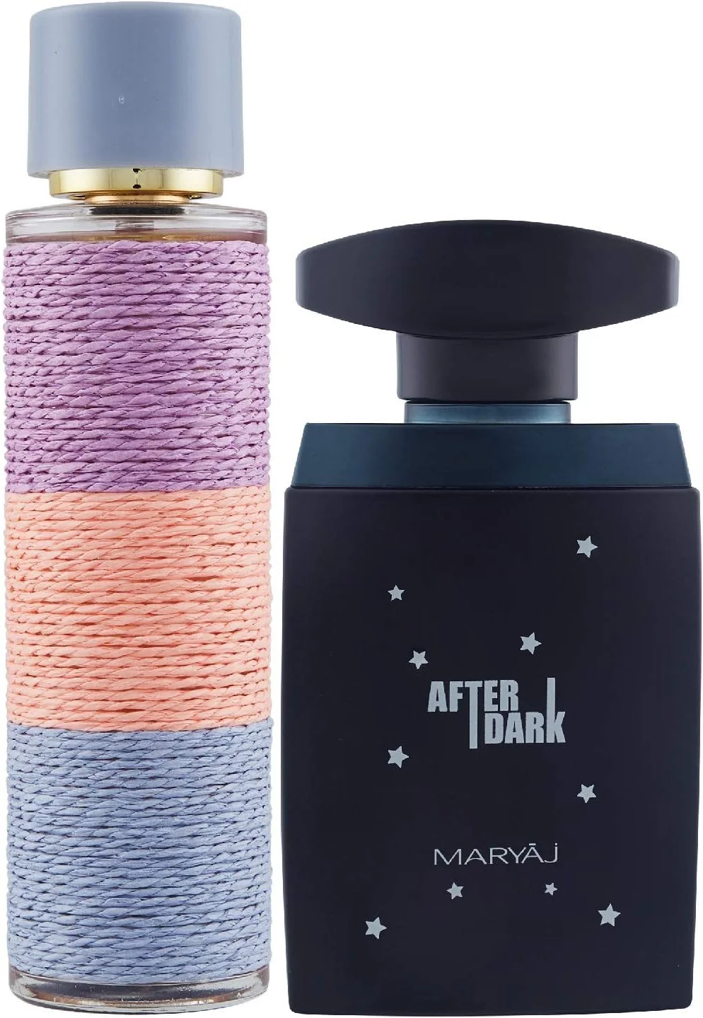 مجموعه ادو پرفیوم زنانه Maryaj Deuce Femme با رایحه گلی میوه ای 100 میلی لیتر و ادو پرفیوم مردانه Maryaj After Dark با رایحه چوبی آروماتیک 100 میلی لیتر + 1 تستر عطر