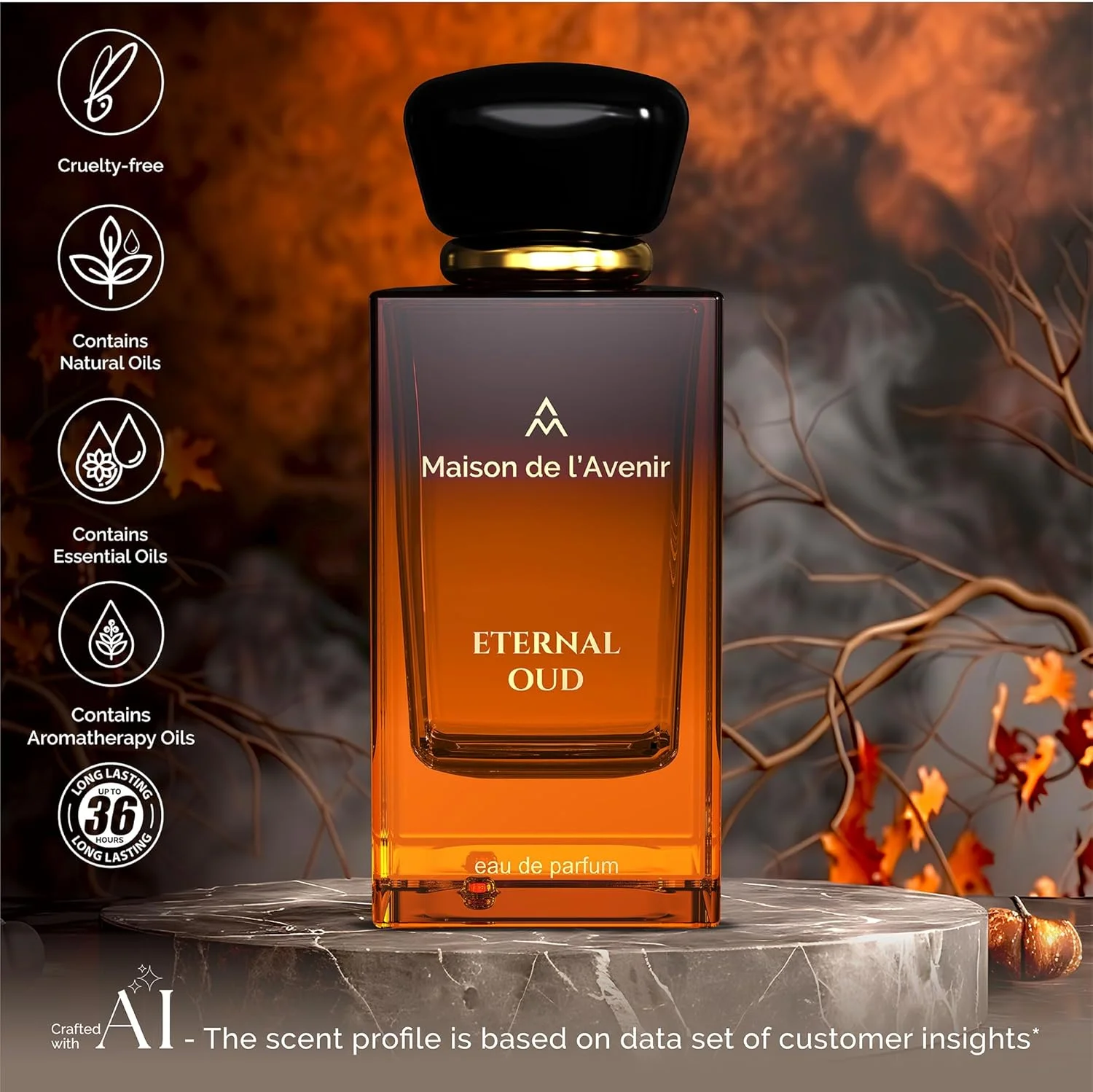Maison de l'Avenir Eternal Oud - унисекс - одеколон مردانه - عطر زنانه - گل های شرقی - با رایحه های زعفران، گل رز و عود - ماندگاری طولانی - عطر نیش عالی Maison de l'Avenir Eternal Oud - унисекс - одеколон مردانه - عطر زنانه - گل های شرقی - با رایحه های زعفران، گل رز و عود - ماندگاری طولانی - عطر نیش عالی