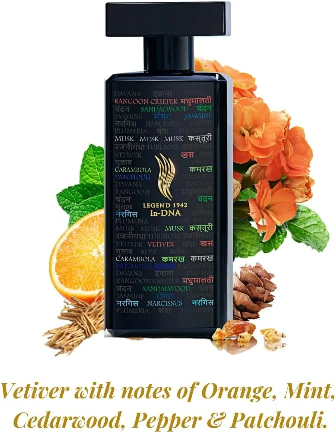 عطر لوکس و ماندگار لجند 1942 | این-دی-ان-ای بلک 100 میلی لیتر | عطر برند برای مردان و زنان | کلن - رایحه گل | ملزومات روزمره - هدیه | دست ساز توسط آمیتاب باچان