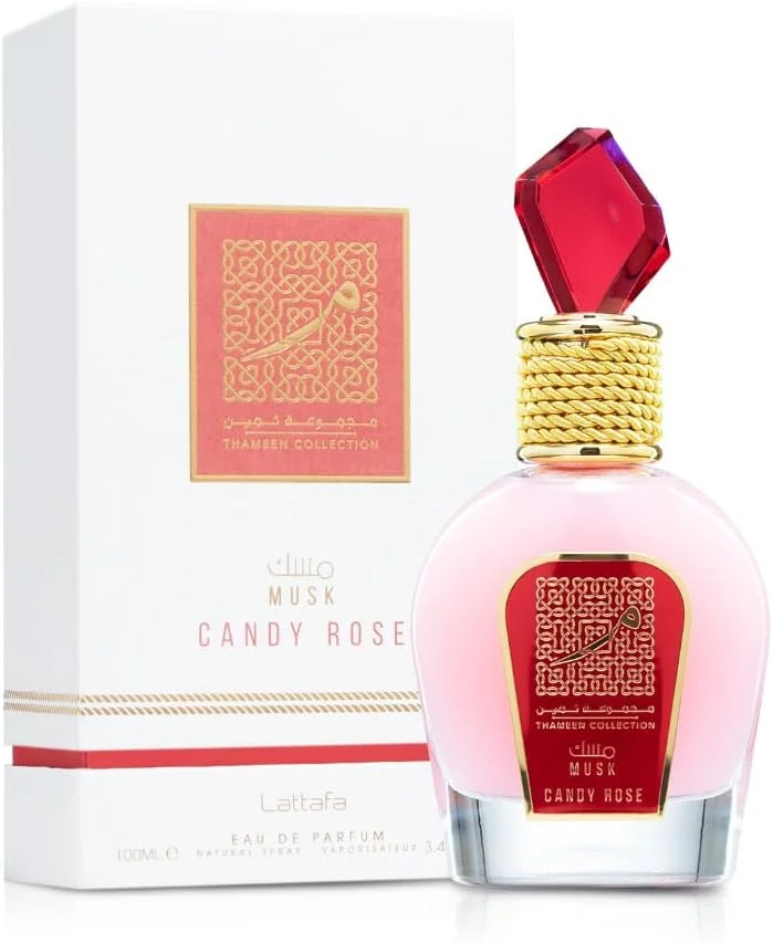 عطر ادکلن زنانه لطافه ثمین کالکشن ماسک کندی رز ادو پرفیوم 100 میلی لیتر عطر ادکلن زنانه لطافه ثمین کالکشن ماسک کندی رز ادو پرفیوم 100 میلی لیتر
