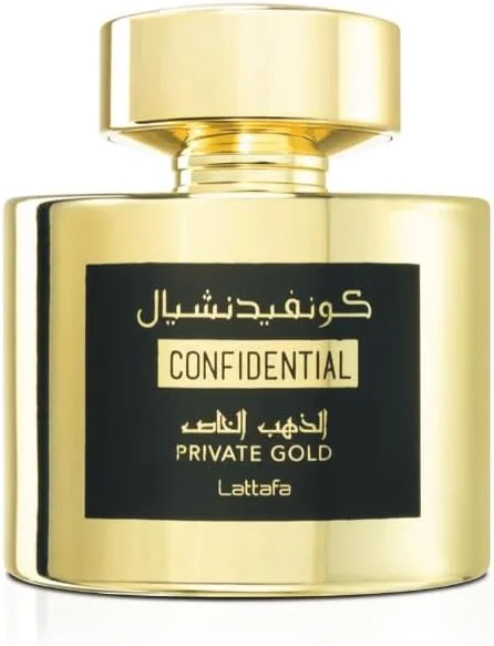 ادو پرفیوم زنانه/مردانه لطافه مدل Confidential Private Gold - حجم 100 میلی لیتر