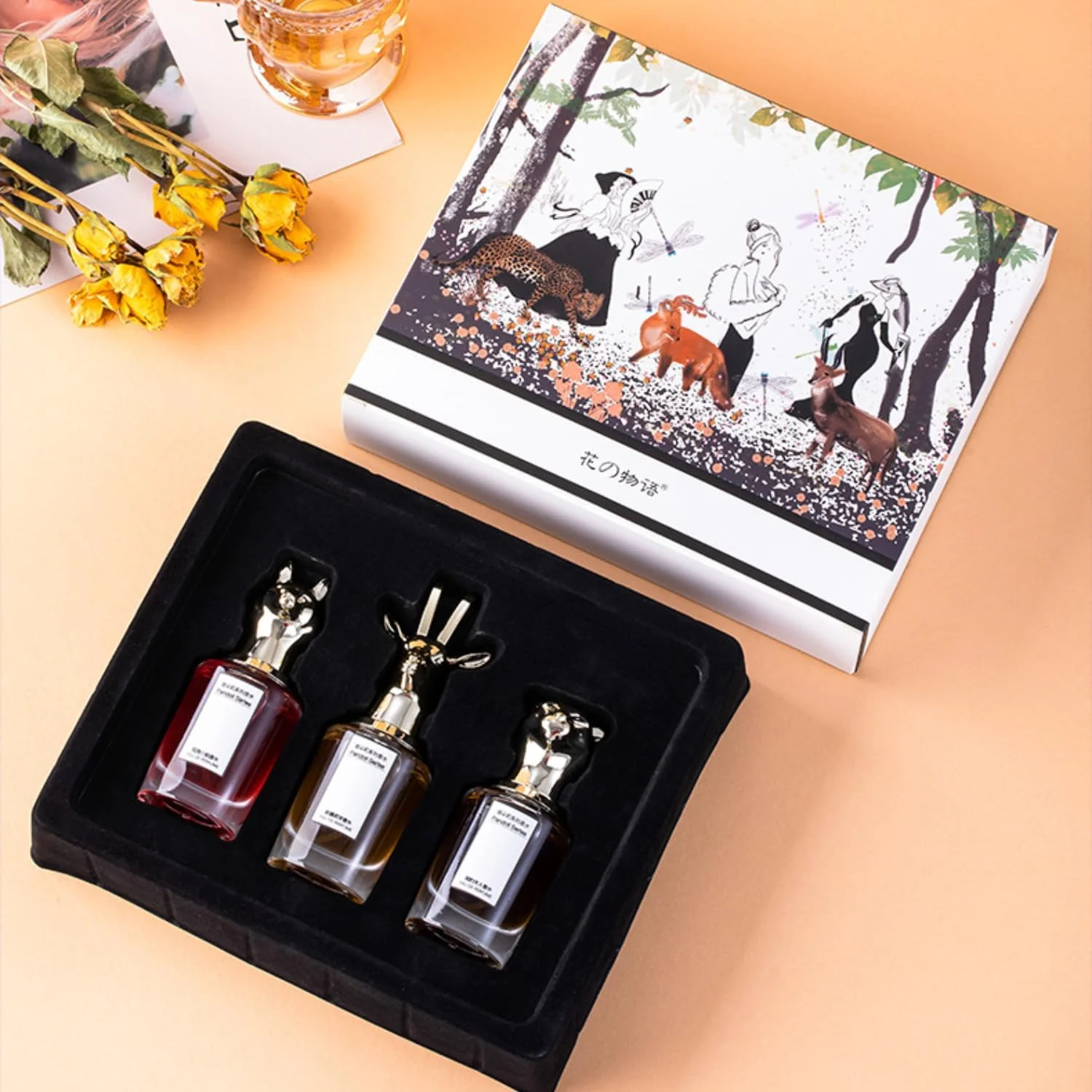 ست هدیه کریسمس زنانه، ست عطر 3 عددی با رایحه های ماندگار، تازه، گلی و معطر، ست عطر برای قرار ملاقات، تولد، هدیه سال نو به دوست دختر، عطر زنانه ادو پرفیوم، جعبه ادو پرفیوم، 3 در 1