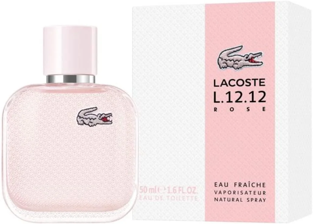 ادکلن زنانه لاگوست L.12.12 Rose Eau Fraiche ادو تویلت 50 میلی لیتر