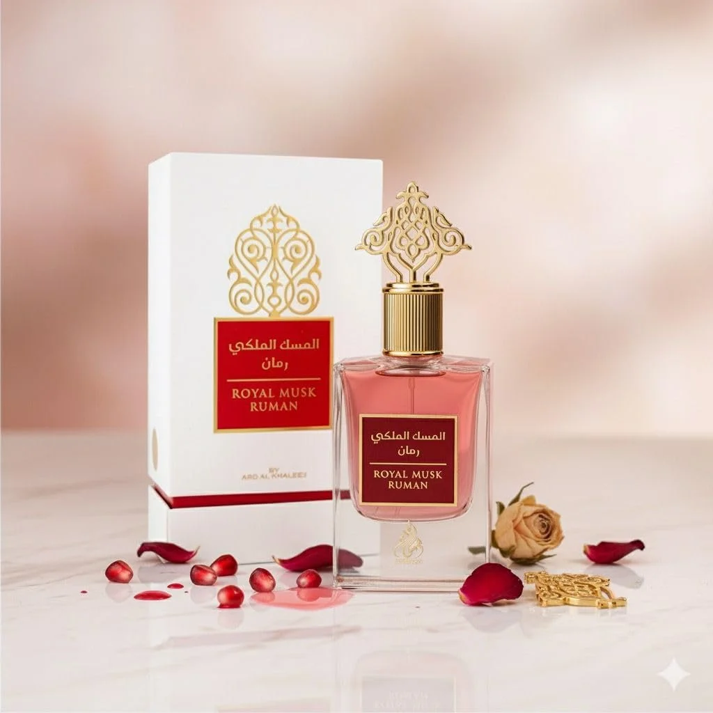 عطر رویال مسک رمان از ارض الخلیج | رایحه میوه ای مشک دار با انار و ترنج | ادو پرفیوم زنانه - 50 میلی لیتر