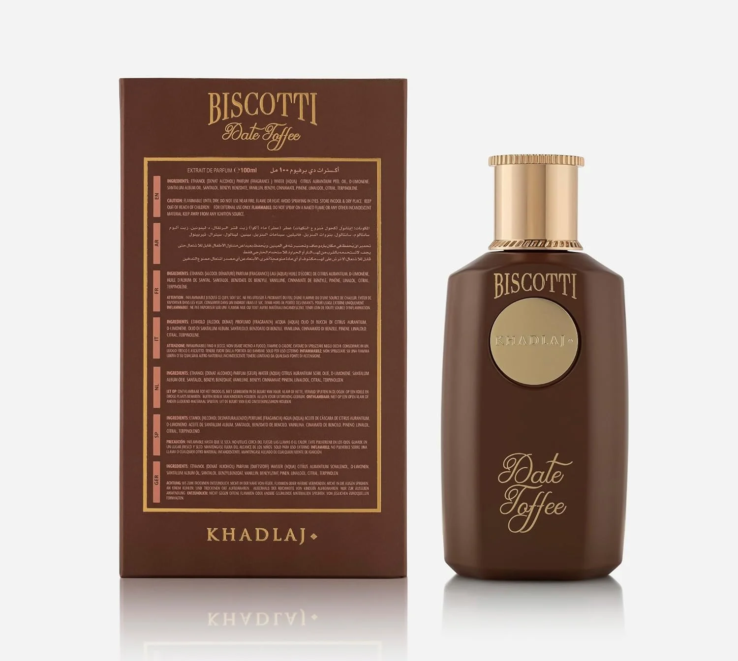 عطر بیسکاتی دیت تافی خادلاج، 100 میلی لیتر اکستریت د پرفیوم، عطر لوکس یونیسکس، رایحه شیرین گورمند
