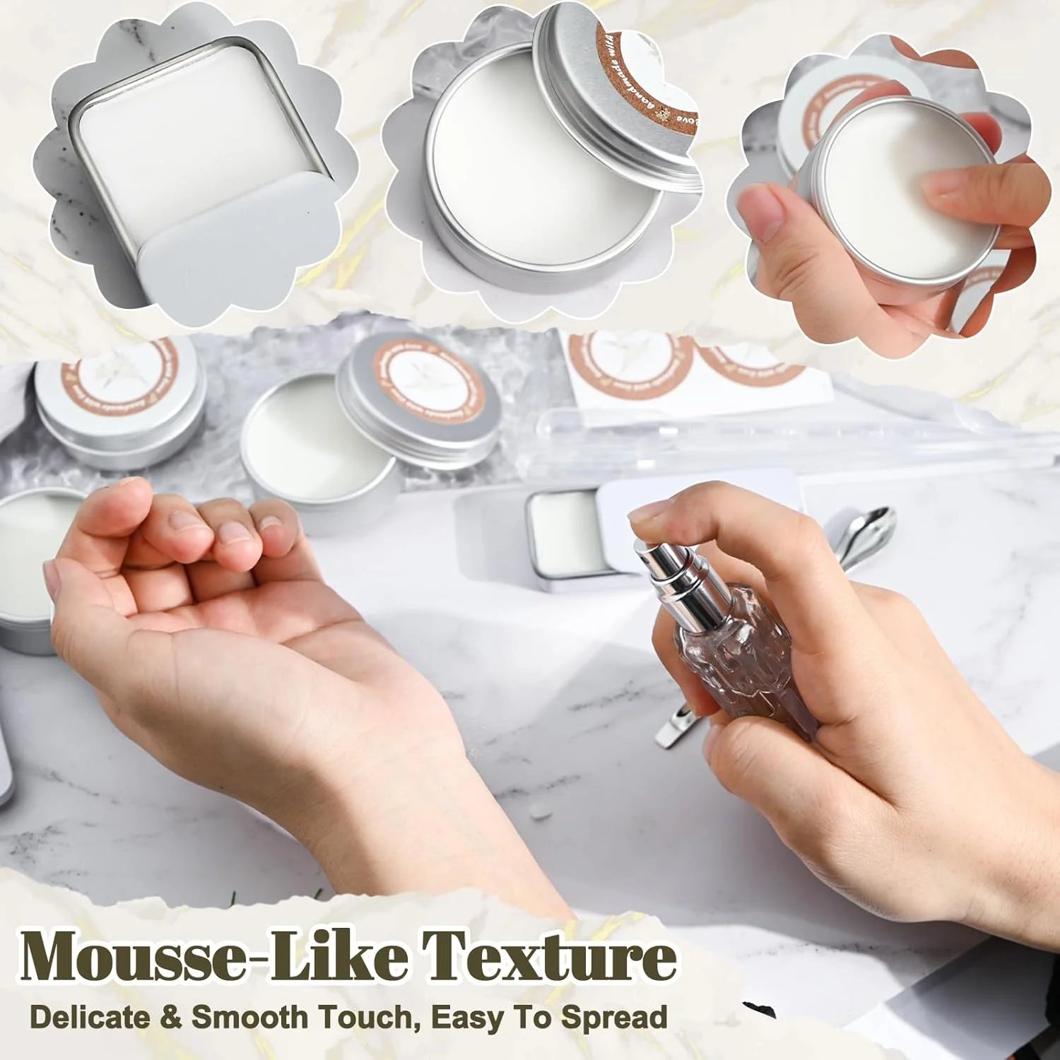 کیت ساخت عطر JUYRLE - کیت های ساخت عطر جامد DIY برای زنان، بالم جامد جیبی قابل حمل با بطری سایز مسافرتی، عطر خود را بسازید، هدایای بالم معطر برای دختران کیت ساخت عطر JUYRLE - کیت های ساخت عطر جامد DIY برای زنان، بالم جامد جیبی قابل حمل با بطری سایز مسافرتی، عطر خود را بسازید، هدایای بالم معطر برای دختران