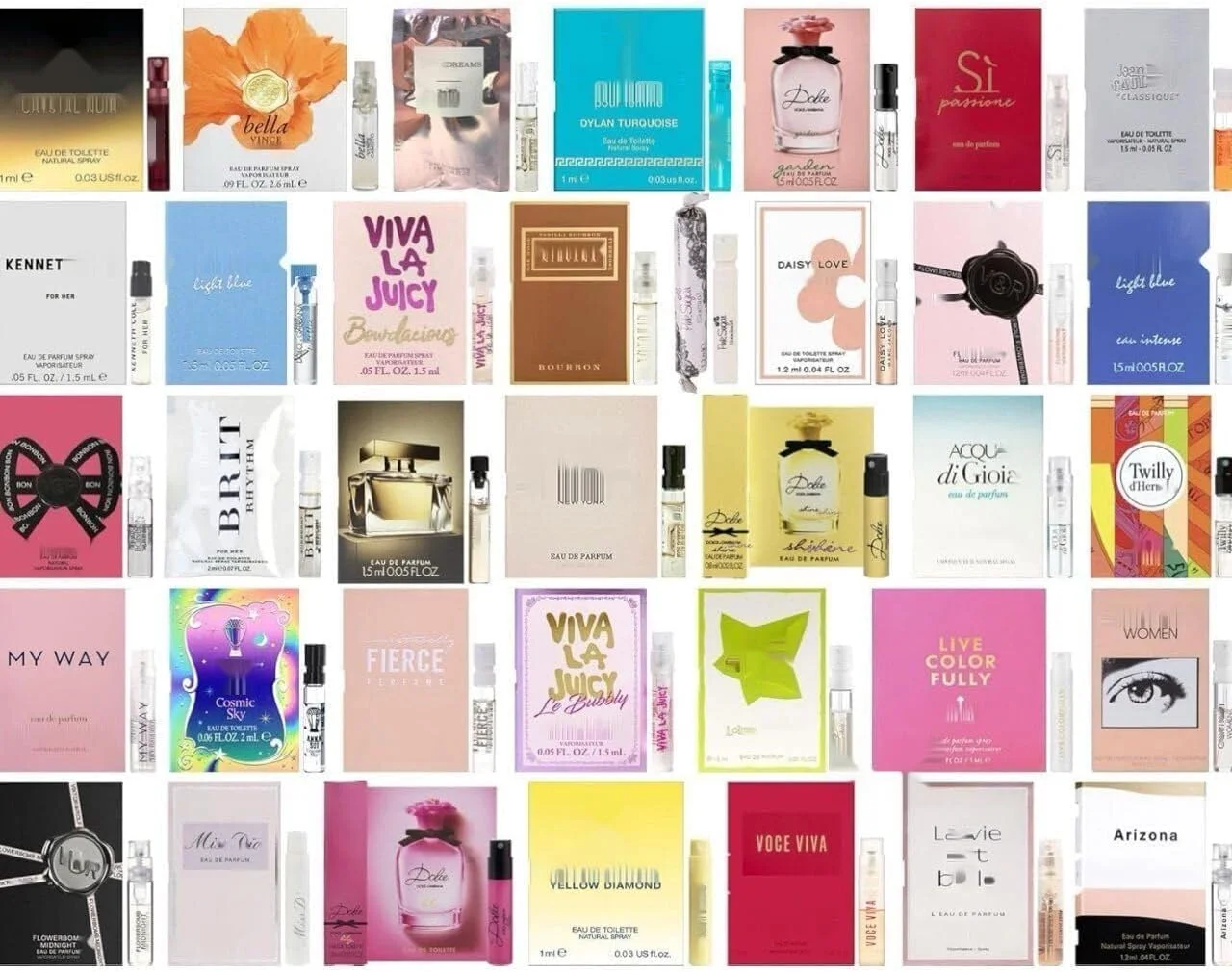 مجموعه سمپل عطر زنانه طراحان برتر JRoBeauty - (بسته 12 عددی ویال سمپل)
