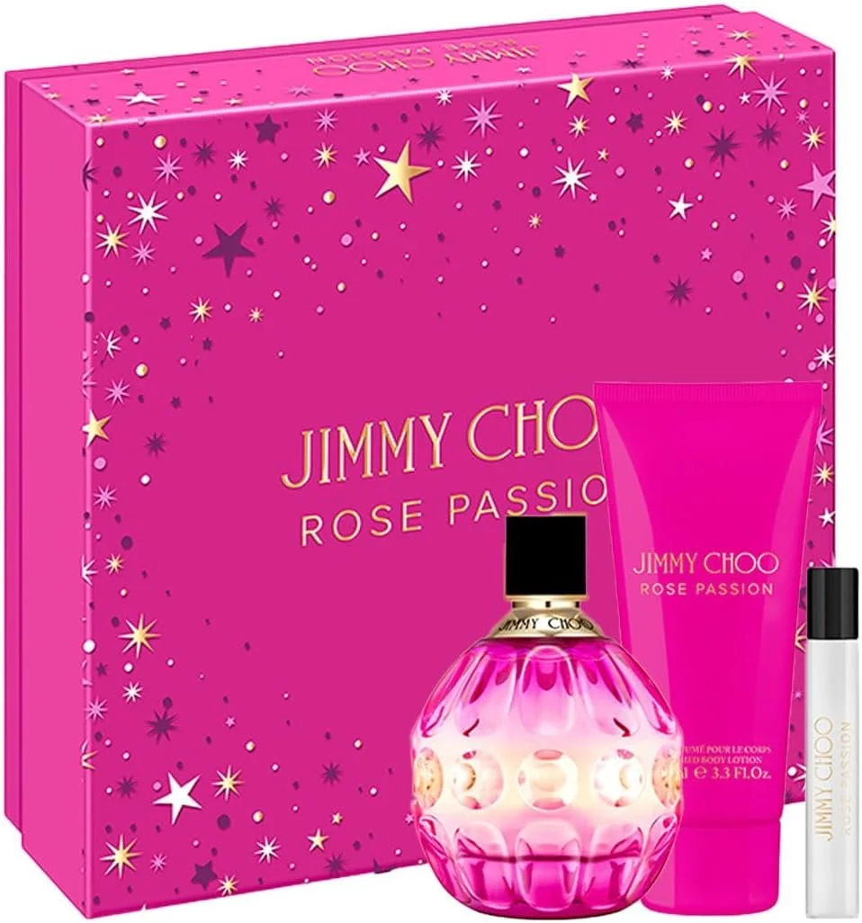 ست هدیه ادو پرفیوم زنانه جیمی چو مدل S2114AW Rose Passion، سه تکه