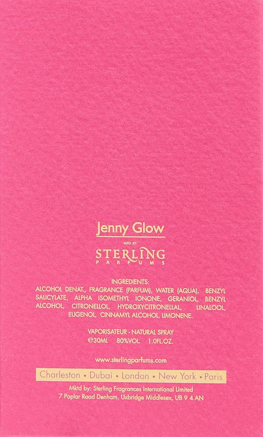 عطر زنانه JENNY GLOW با رایحه گل صد تومانی - 30 میلی لیتر
