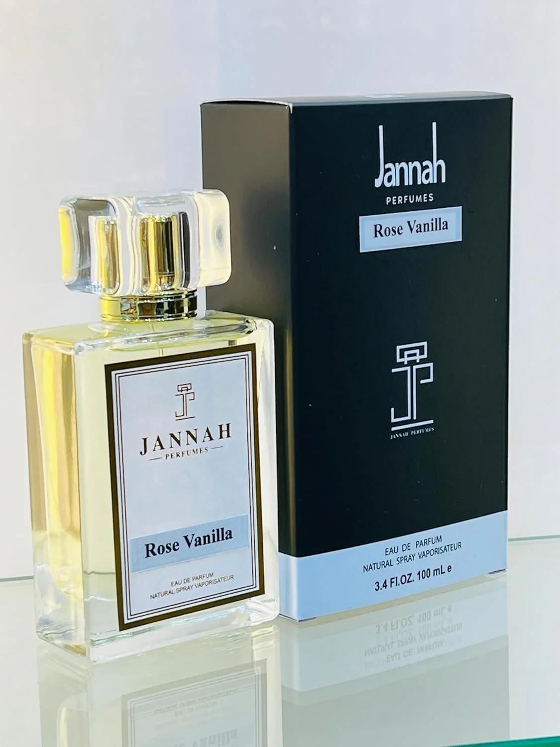 عطر زنانه رز و وانیل Jannah Perfumes حجم 100 میلی لیتر - سمفونی شکوفه ای از ظرافت گل ها و لذت وانیل شیرین