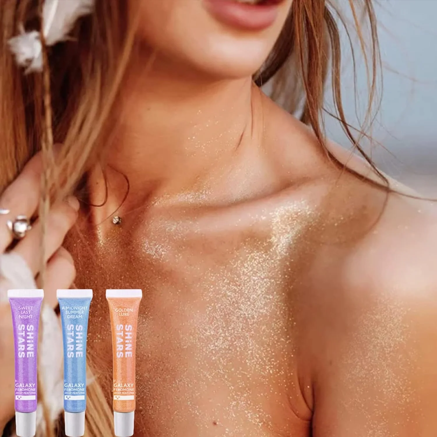 عطر ژله ای فرمون کهکشان بی نهایت، عطر ژله ای فرمون کهکشان ماندگار، عطر اکلیلی فرمون رمانتیک، عطر فرمون جذاب کننده برای زنان (3 عدد)