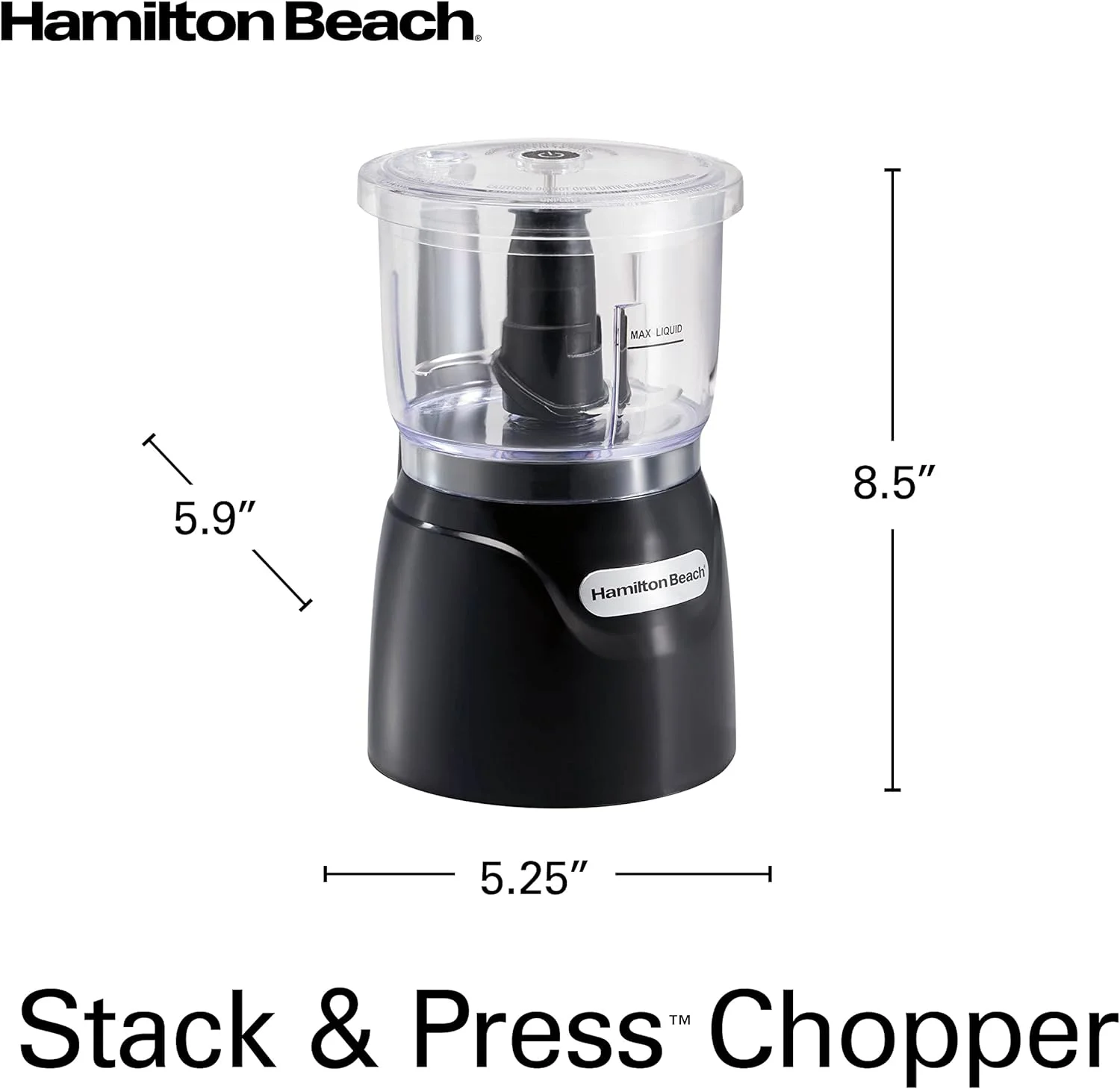 خردکن غذای همیلتون بیچ مدل Stack and Press™، ظرفیت 710 میلی لیتر / 3 فنجان، 350 وات، خرد کردن، پوره کردن، امولسیون کردن، تمیز کردن آسان با کاسه و تیغه جداشدنی، سیم جمع کن برای نگهداری آسان، 72850-ME خردکن غذای همیلتون بیچ مدل Stack and Press™، ظرفیت 710 میلی لیتر / 3 فنجان، 350 وات، خرد کردن، پوره کردن، امولسیون کردن، تمیز کردن آسان با کاسه و تیغه جداشدنی، سیم جمع کن برای نگهداری آسان، 72850-ME