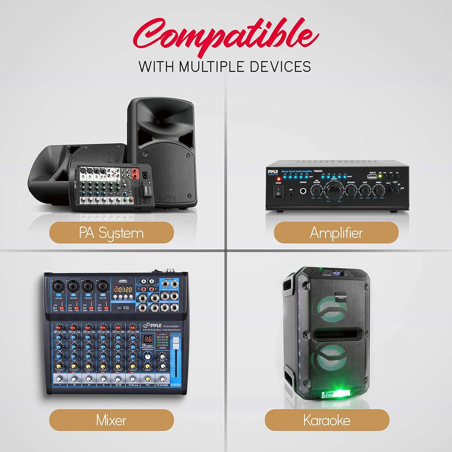 سیستم میکروفون بی سیم UHF پایل - مجموعه میکروفون بی سیم داینامیک حرفه ای، میکروفون دستی و گیرنده، آداپتور برق، کابل صوتی - مناسب برای PA، کنفرانس، کارائوکه و مهمانی دی جی سیستم میکروفون بی سیم UHF پایل - مجموعه میکروفون بی سیم داینامیک حرفه ای، میکروفون دستی و گیرنده، آداپتور برق، کابل صوتی - مناسب برای PA، کنفرانس، کارائوکه و مهمانی دی جی