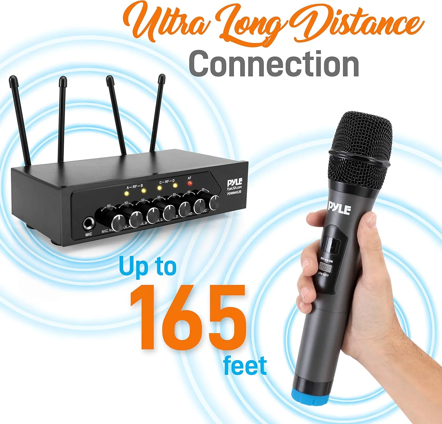 میکروفون های بی سیم Pyle، میکروفون های دوگانه UHF حرفه ای برای کارائوکه، مجموعه سیستم میکروفون دینامیک بی سیم با گیرنده قابل شارژ، اتصال آسان، سخنرانی، عروسی، کلیسا، سیستم PA میکروفون های بی سیم Pyle، میکروفون های دوگانه UHF حرفه ای برای کارائوکه، مجموعه سیستم میکروفون دینامیک بی سیم با گیرنده قابل شارژ، اتصال آسان، سخنرانی، عروسی، کلیسا، سیستم PA