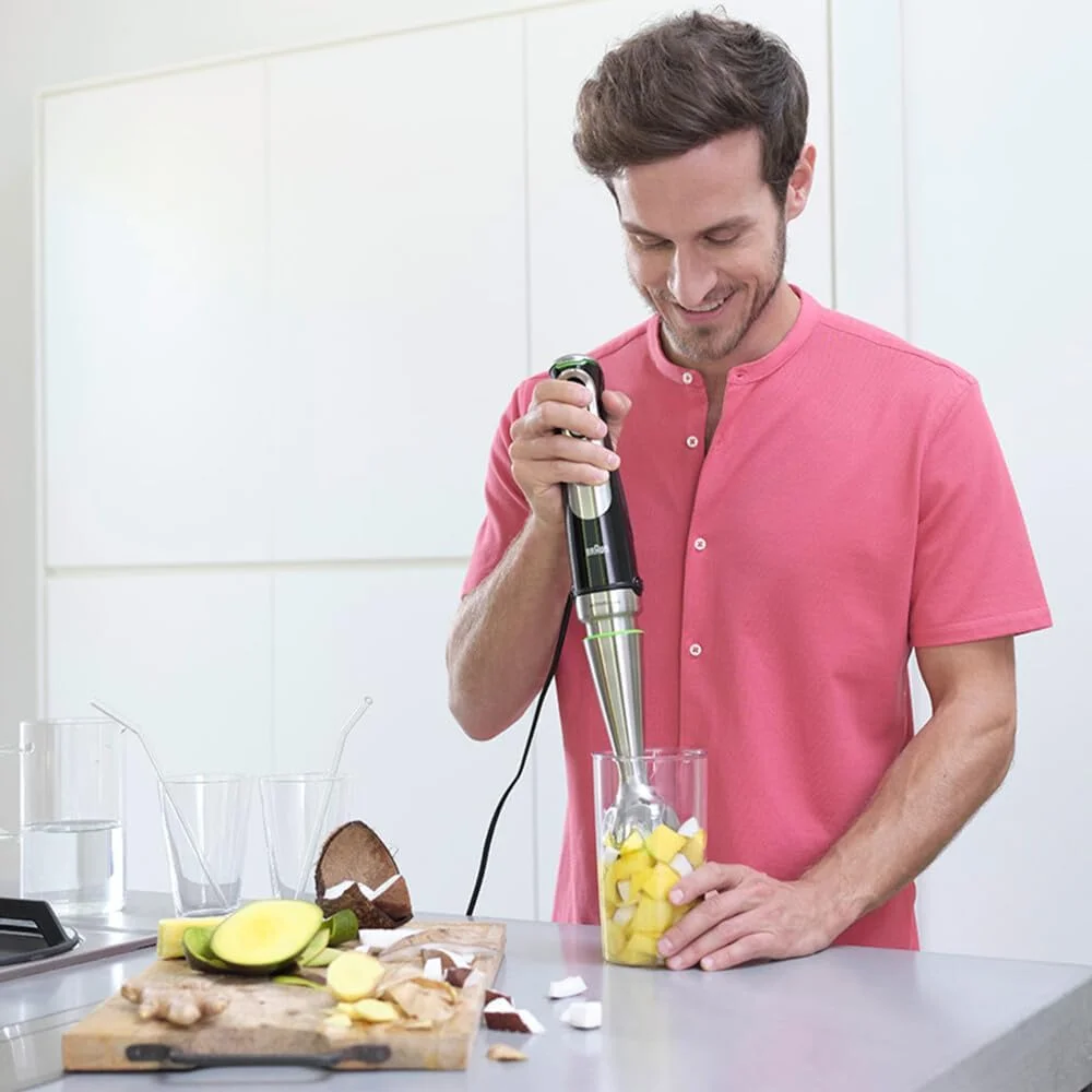 مخلوط کن دستی Braun MultiQuick 9، همزن دستی، غذاساز XL، فناوری Active PowerDrive، خردکن 500 میلی لیتری، لیوان 600 میلی لیتری بدون BPA با درب، 1200 وات، 220-240 ولت، 50-60 هرتز، MQ 9135XI، مشکی مخلوط کن دستی Braun MultiQuick 9، همزن دستی، غذاساز XL، فناوری Active PowerDrive، خردکن 500 میلی لیتری، لیوان 600 میلی لیتری بدون BPA با درب، 1200 وات، 220-240 ولت، 50-60 هرتز، MQ 9135XI، مشکی