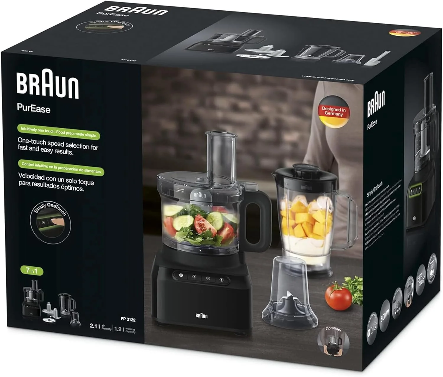 غذاساز براون مدل Pureease Fp 3132 Bk با حداقل 1 سال گارانتی سازنده غذاساز براون مدل Pureease Fp 3132 Bk با حداقل 1 سال گارانتی سازنده