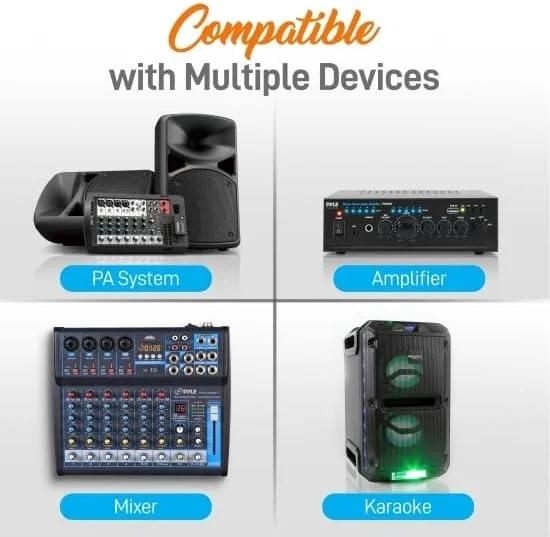 سیستم میکروفون داینامیک ساز پایل PYLE-PRO مدل PDWM3400 با 2 میکروفون