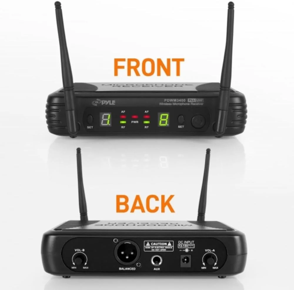 سیستم میکروفون داینامیک ساز پایل PYLE-PRO مدل PDWM3400 با 2 میکروفون