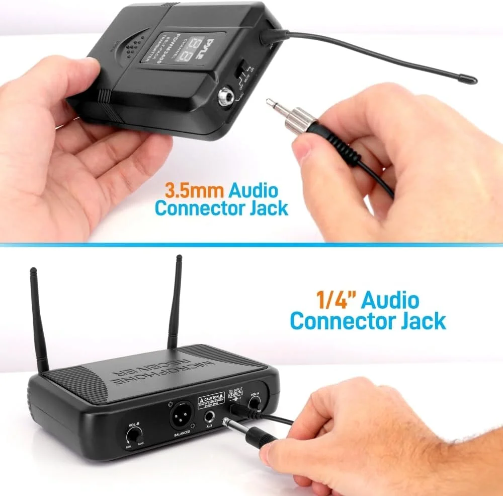 سیستم میکروفون داینامیک ساز پایل PYLE-PRO مدل PDWM3400 با 2 میکروفون