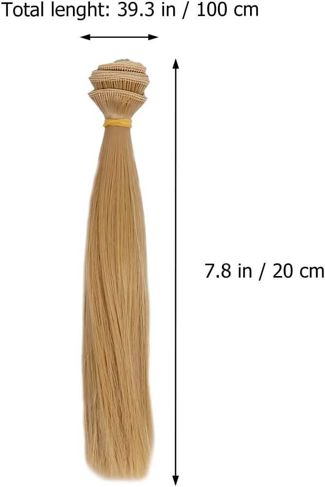 ویگ مو عروسکی VILLCASE، 6 عدد اکستنشن موی عروسک لوازم هنری ساخت عروسک کلاه گیس موی عروسک DIY، موی صاف عروسک، صنایع دستی عروسک DIY، اکستنشن موی عروسک لوازم هنری ساخت عروسک