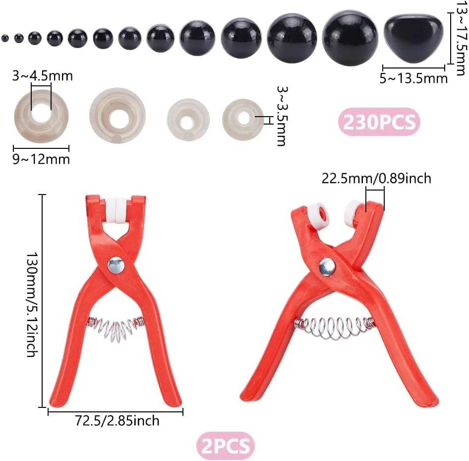 ابزار چشم ایمنی UNICRAFTALE، ابزار قلاب بافی 230 عددی، چشم عروسک ایمنی قلاب بافی، چشم حیوانات عروسکی، لوازم ساخت چشم ایمنی برای ساخت عروسک، حیوانات پولیشی DIY ابزار چشم ایمنی UNICRAFTALE، ابزار قلاب بافی 230 عددی، چشم عروسک ایمنی قلاب بافی، چشم حیوانات عروسکی، لوازم ساخت چشم ایمنی برای ساخت عروسک، حیوانات پولیشی DIY