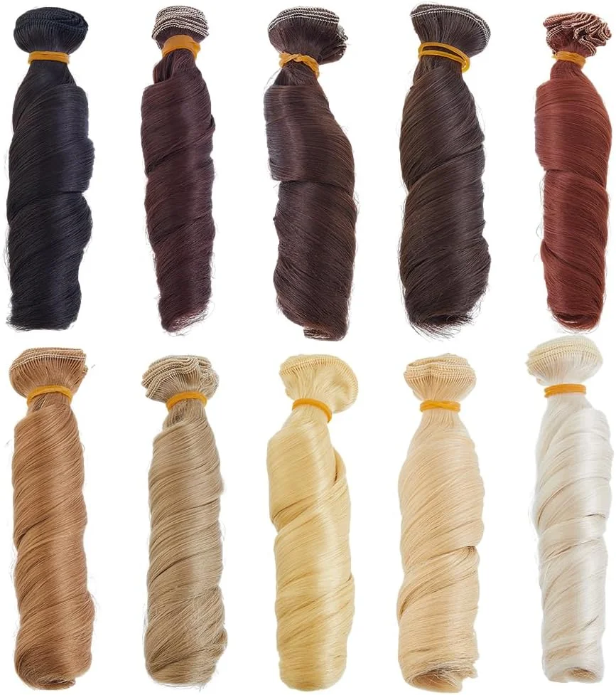 سوپرفایندینگز 10 مدل موی عروسکی لطیف، بافت موی عروسکی DIY، لوازم جانبی کاردستی موی عروسکی، کلاه گیس عروسکی، موی صاف عروسکی، اکستنشن موی عروسکی، لوازم هنری ساخت عروسک