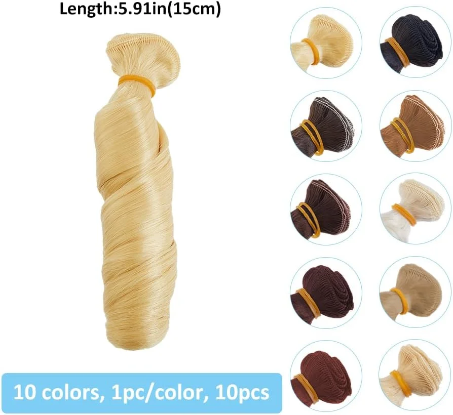 سوپرفایندینگز 10 مدل موی عروسکی لطیف، بافت موی عروسکی DIY، لوازم جانبی کاردستی موی عروسکی، کلاه گیس عروسکی، موی صاف عروسکی، اکستنشن موی عروسکی، لوازم هنری ساخت عروسک