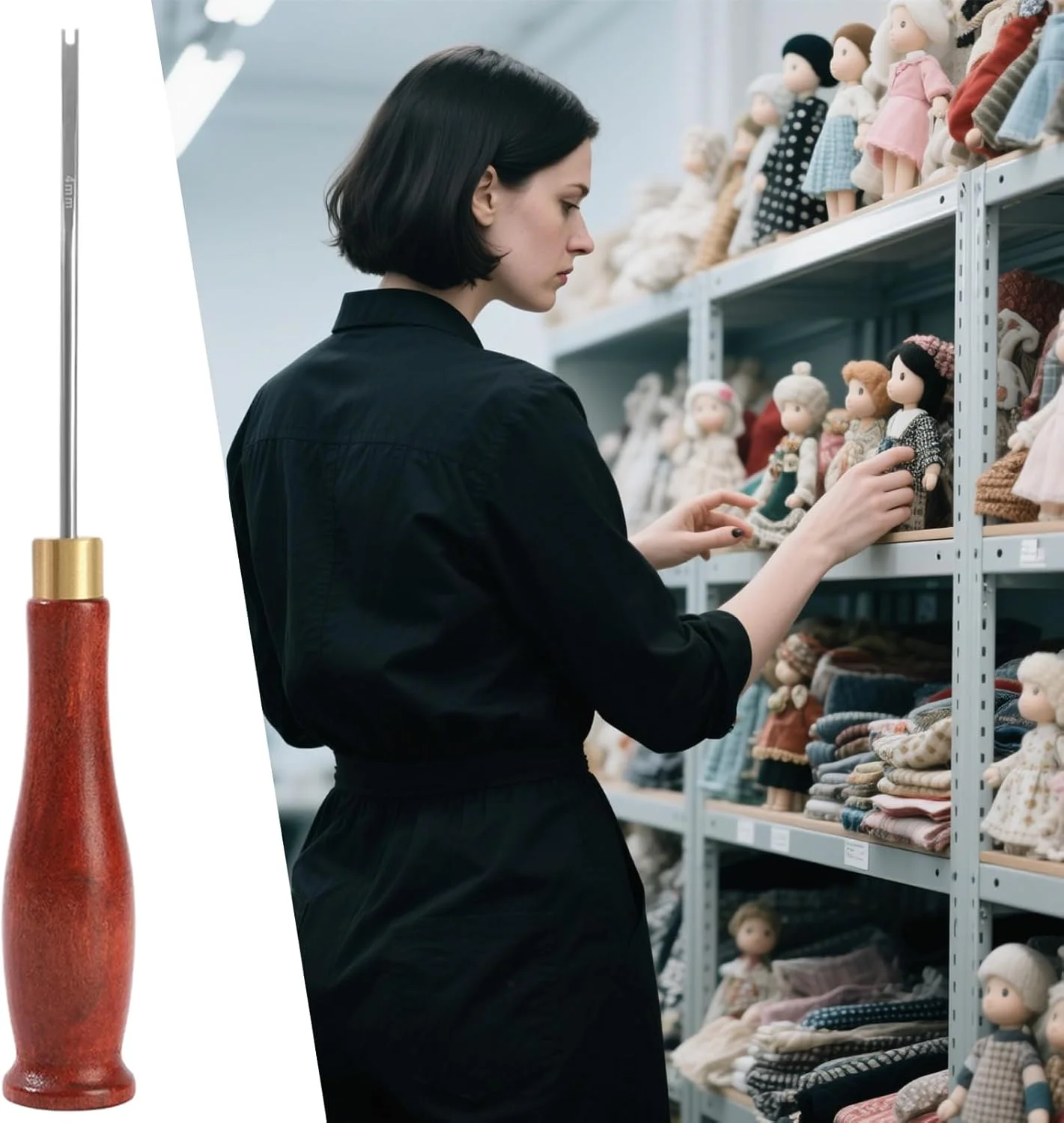 ابزار پرکن عروسک سازی، ابزار درفش پرکن اسباب بازی های پنبه ای | درفش دستی ارگونومیک کارآمد، لوازم کاردستی چند منظوره برای حکاکی روی چوب و صنایع دستی چرمی