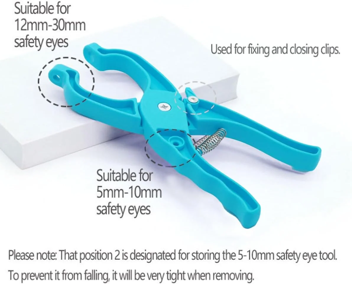 ابزار نصب چشم ایمنی برای آمیگورومی، لوازم ساخت عروسک قلاب بافی 5-30 میلی متر ابزار نصب چشم ایمنی برای آمیگورومی، لوازم ساخت عروسک قلاب بافی 5-30 میلی متر