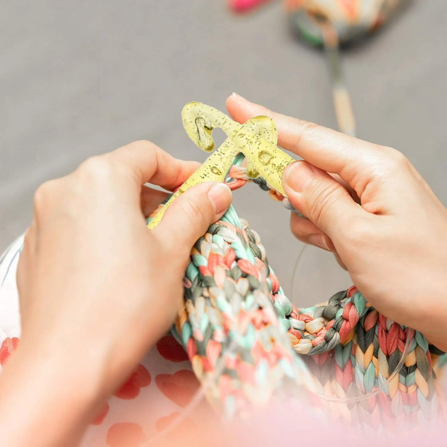 قلاب های ارگونومیک بافتنی kinrguiyuez | قلاب های بافتنی بزرگ برای نخ ضخیم - لوازم بافتنی کریستالی شفاف برای ساخت فرش، شال، روسری و عروسک