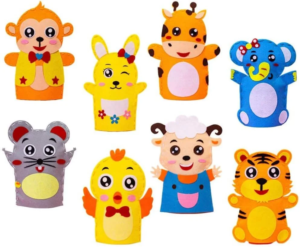 عروسک های انگشتی DIY KASTWAVE، ست 8 عددی ساخت عروسک دستی، ست ساخت عروسک جورابی نمدی، کاردستی عروسک دستی حیوانات، لوازم مهمانی بازی خلاقانه برای کودکان (مخلوط) عروسک های انگشتی DIY KASTWAVE، ست 8 عددی ساخت عروسک دستی، ست ساخت عروسک جورابی نمدی، کاردستی عروسک دستی حیوانات، لوازم مهمانی بازی خلاقانه برای کودکان (مخلوط)