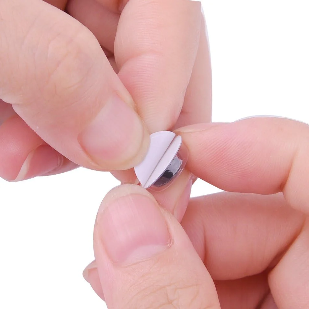 چشم های متحرک خود چسب پلاستیکی کوکا، 1200 عدد، مناسب برای لوازم جانبی اسکرپ بوک و کاردستی، ساخت عروسک خرس تدی (سایزهای مختلف)