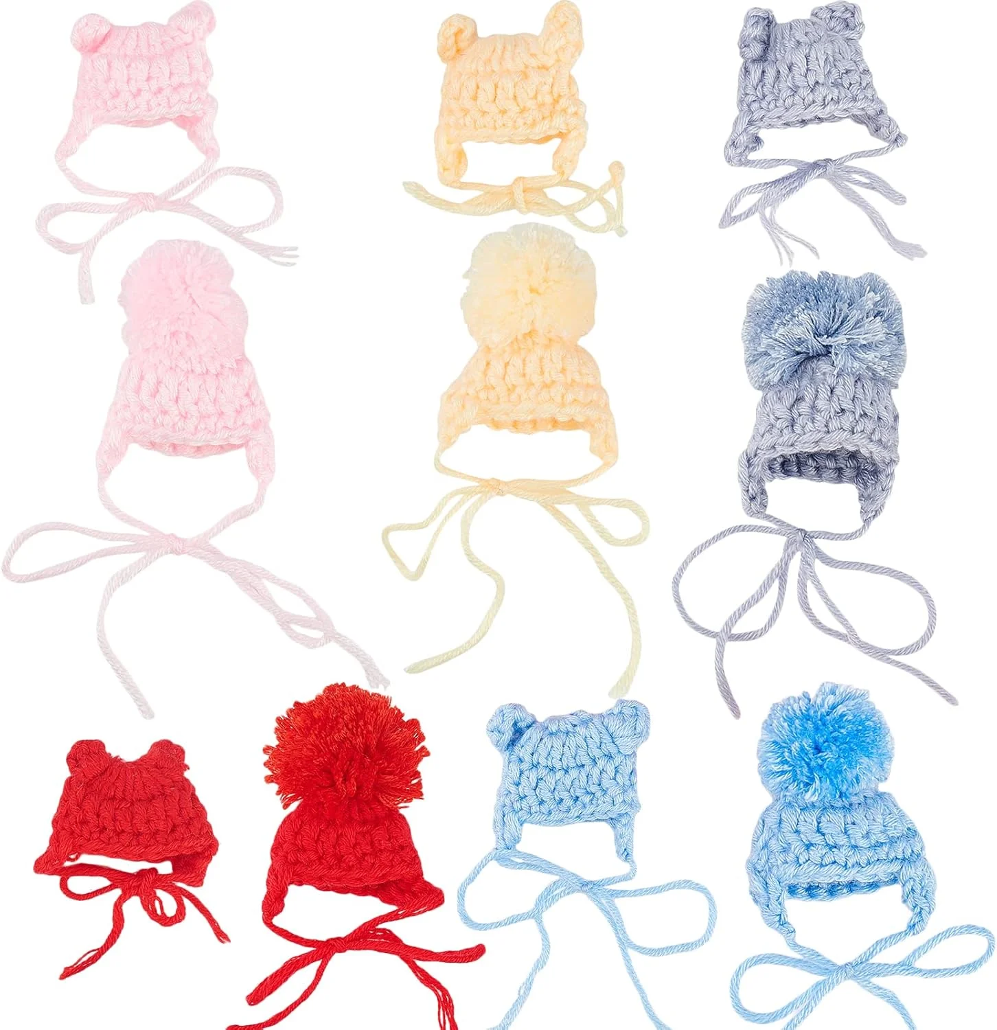 2 مدل 10 عددی کلاه بافتنی پشمی مینیاتوری کریسمس، لوازم ساخت عروسک، مناسب برای کارهای مینیاتوری، لوازم جانبی مو DIY، ساخت جواهرات، قاب گوشی 2 مدل 10 عددی کلاه بافتنی پشمی مینیاتوری کریسمس، لوازم ساخت عروسک، مناسب برای کارهای مینیاتوری، لوازم جانبی مو DIY، ساخت جواهرات، قاب گوشی