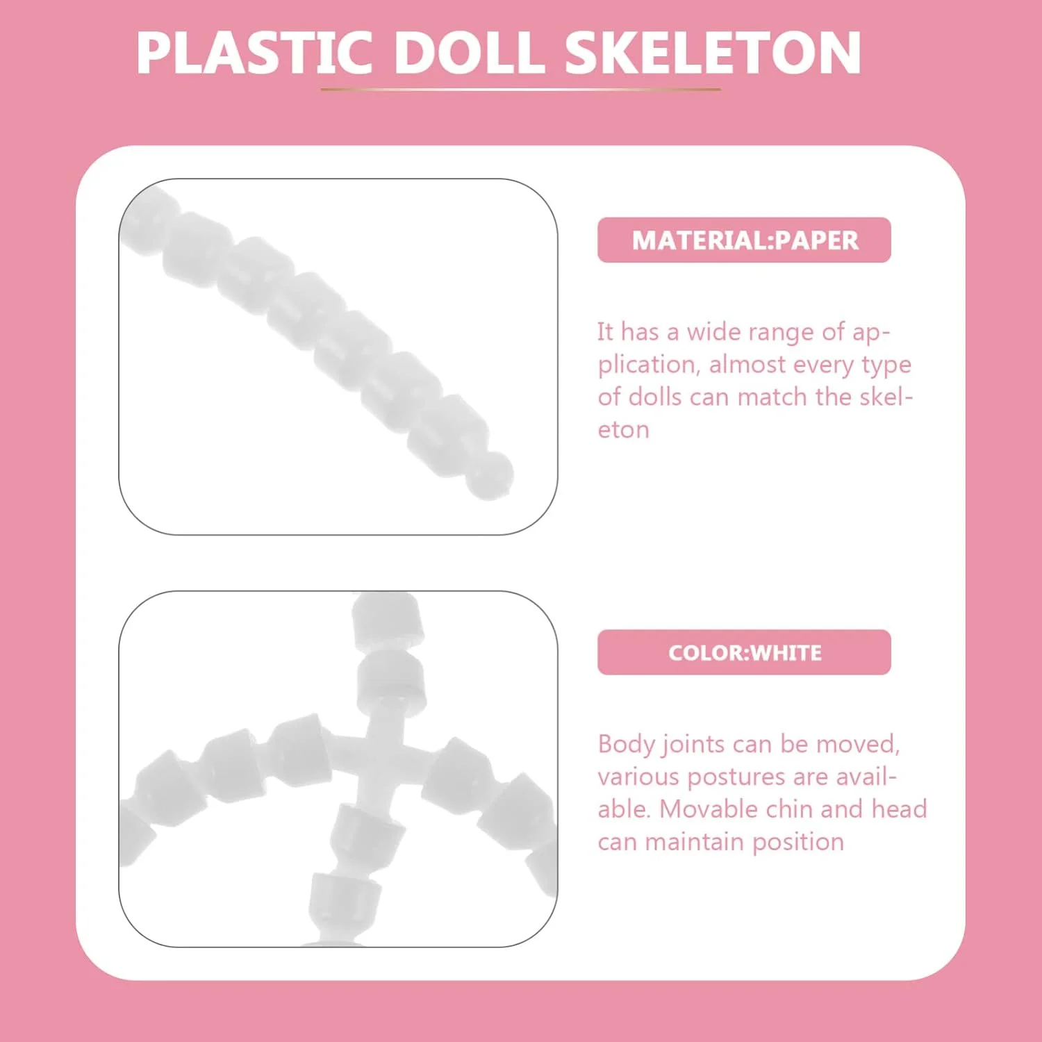 اتصالات خرس عروسکی ibasenice، اتصالات متحرک عروسک، مفصل حیوانات پر شده، اسکلت عروسک پلاستیکی 20 سانتی متری، قطعات بدن عروسک برای لوازم ساخت عروسک، اسکلت مفصل عروسک