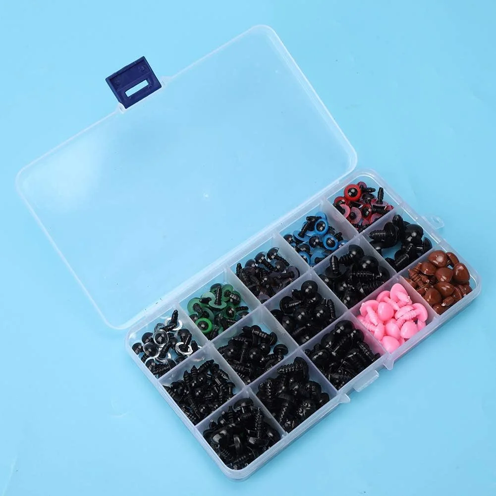 عروسک پولیشی HOKVJ ابزار DIY چشم عروسک خرسی، چشم پلاستیکی اسباب بازی، با جعبه ذخیره سازی چشم پلاستیکی، 280 عدد برای کودکان علاقه مند به DIY لوازم خرس سازی لوازم جانبی دست ساز اسباب بازی (رنگ: 280 عدد در یک جعبه)