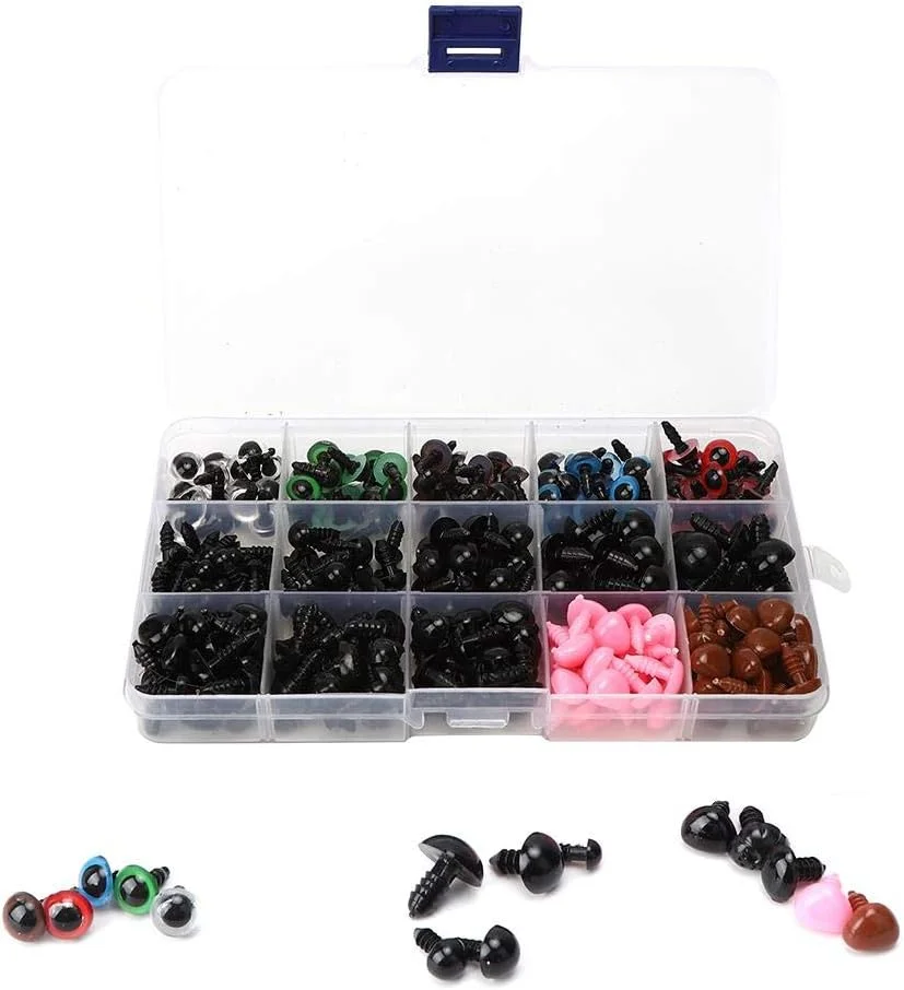 عروسک پولیشی HOKVJ ابزار DIY چشم عروسک خرسی، چشم پلاستیکی اسباب بازی، با جعبه ذخیره سازی چشم پلاستیکی، 280 عدد برای کودکان علاقه مند به DIY لوازم خرس سازی لوازم جانبی دست ساز اسباب بازی (رنگ: 280 عدد در یک جعبه)