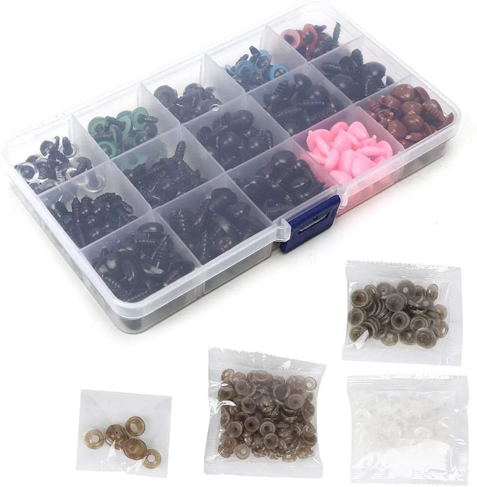 عروسک پولیشی HOKVJ ابزار DIY چشم عروسک خرسی، چشم پلاستیکی اسباب بازی، با جعبه ذخیره سازی چشم پلاستیکی، 280 عدد برای کودکان علاقه مند به DIY لوازم خرس سازی لوازم جانبی دست ساز اسباب بازی (رنگ: 280 عدد در یک جعبه)