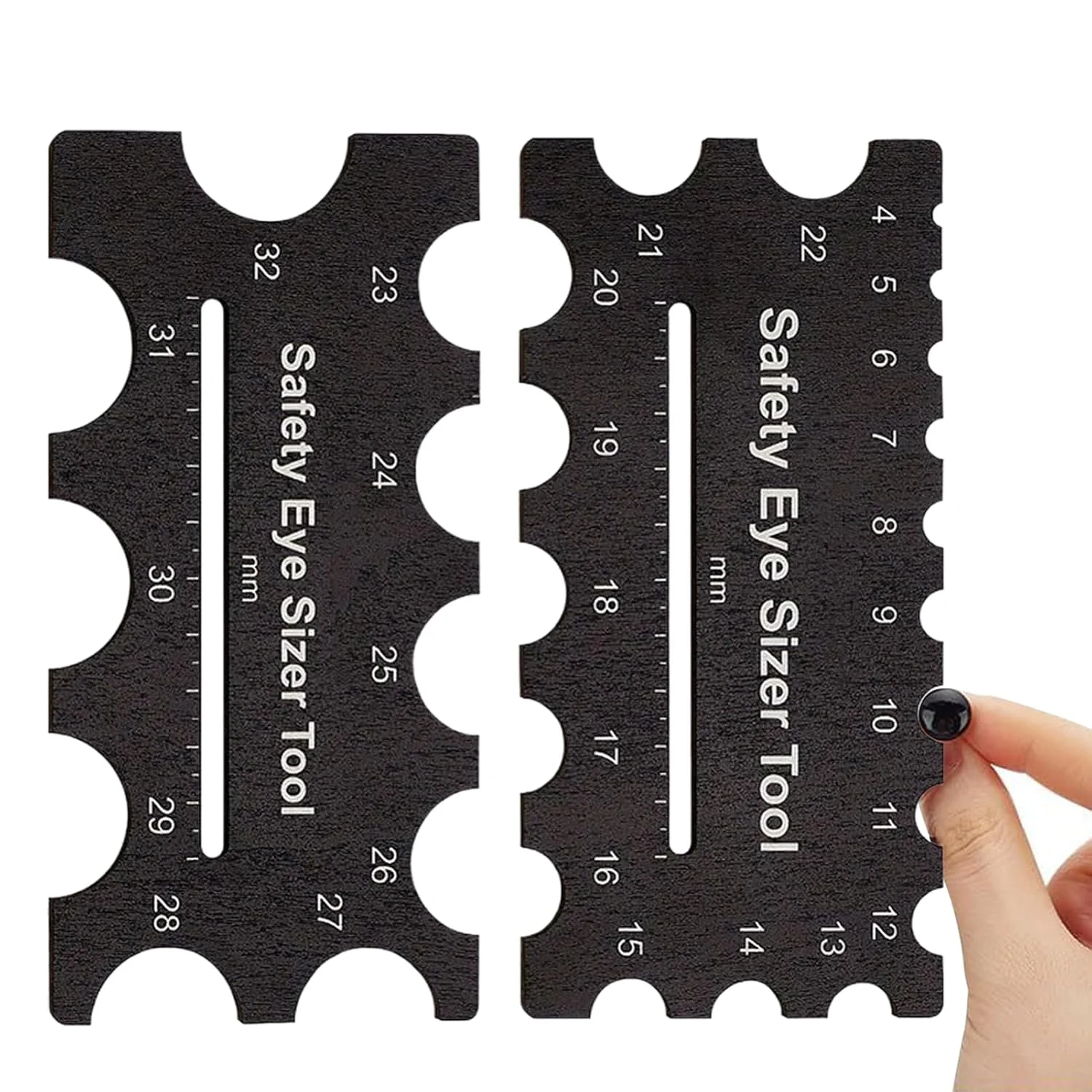 ابزار اندازه گیری چشم ایمنی - خط کش اندازه گیری چشم حیوانات قلاب بافی 2 تکه | لوازم صنایع دستی فاصله دهنده برای ساخت عروسک خرس پولیشی، مسافرت روزانه، تولد، خانه نویی ابزار اندازه گیری چشم ایمنی - خط کش اندازه گیری چشم حیوانات قلاب بافی 2 تکه | لوازم صنایع دستی فاصله دهنده برای ساخت عروسک خرس پولیشی، مسافرت روزانه، تولد، خانه نویی