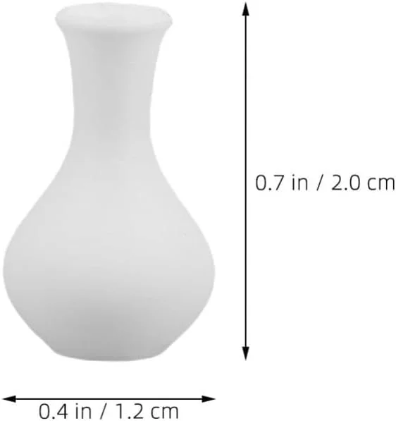 Homoyoyo 10 عدد گلدان هنری مینیاتوری سفید برای دکوراسیون خانه عروسکی، مدل های خانه مینیاتوری و لوازم منظره، گلدان های کوچک