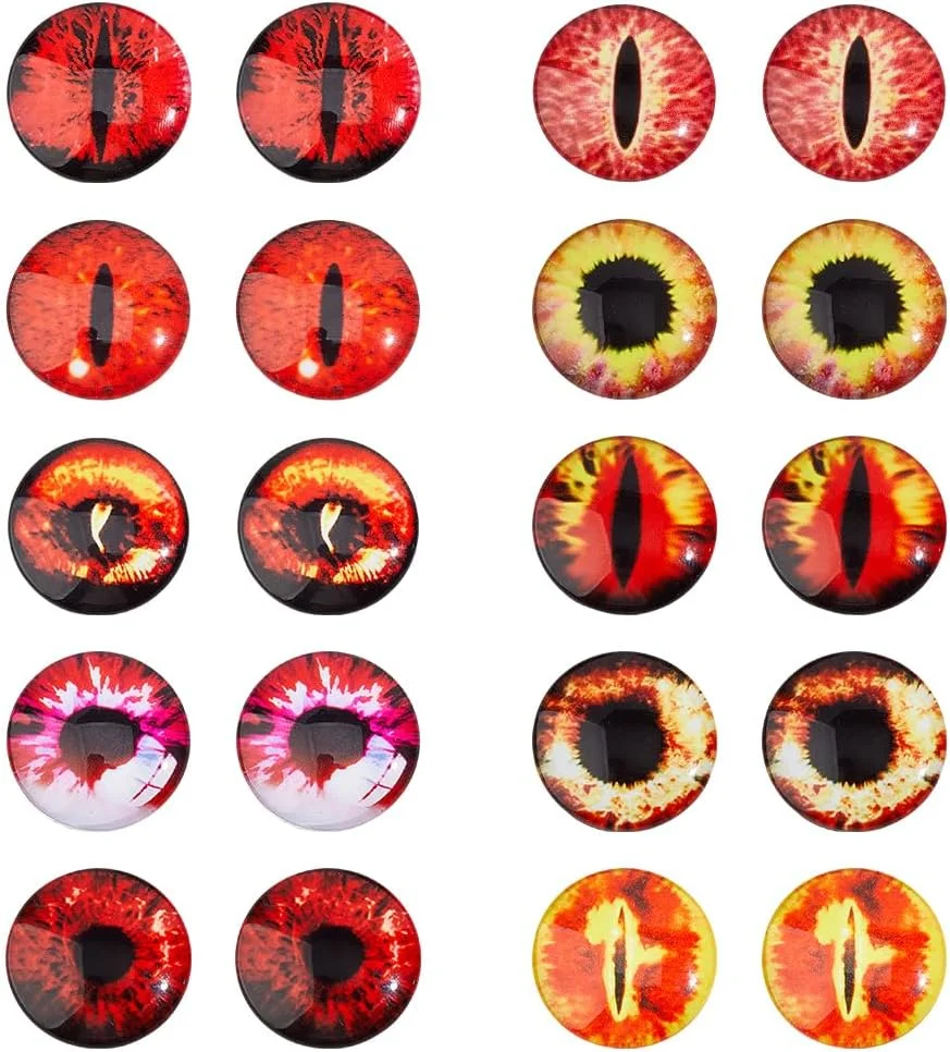 دایکاسمتیک 50 عدد نگین شیشه ای بزرگ 25 میلی متری، چشم های شیشه ای چسبی برای ساخت عروسک های خمیری، مجسمه سازی، لوازم جانبی، جواهرات صنایع دستی DIY، قرمز آجری آتشین دایکاسمتیک 50 عدد نگین شیشه ای بزرگ 25 میلی متری، چشم های شیشه ای چسبی برای ساخت عروسک های خمیری، مجسمه سازی، لوازم جانبی، جواهرات صنایع دستی DIY، قرمز آجری آتشین