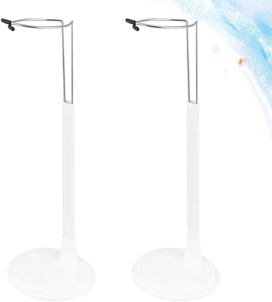 DFBTYG 2 عدد پایه نگهدارنده عروسک، براکت نگهدارنده عروسک، پایه خرس تدی، پایه نمایش مدل مانکن برای لوازم ساخت عروسک های صنایع دستی DIY، سفید 25 سانتی متر
