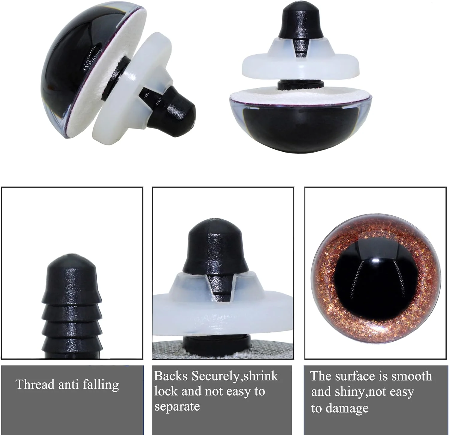 چشم های ایمنی پلاستیکی بزرگ 24 میلی متری ARTCXC، 20 عدد، چشم های حیوانات رنگارنگ اکلیلی با واشر برای ساخت عروسک، خرس، لوازم ساخت عروسک حیوانات پولیشی چشم های ایمنی پلاستیکی بزرگ 24 میلی متری ARTCXC، 20 عدد، چشم های حیوانات رنگارنگ اکلیلی با واشر برای ساخت عروسک، خرس، لوازم ساخت عروسک حیوانات پولیشی