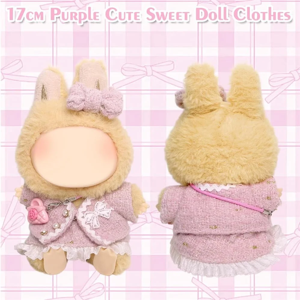 ست لباس عروسک 5 تکه سازگار با عروسک های پولیشی لابوبو 17 سانتی متری، مجموعه لوازم جانبی کوتور با ژاکت توری صورتی، گیره، کلیپس مو، کیف گل و کفش برای تولد دختران (عروسک شامل نمی شود) ست لباس عروسک 5 تکه سازگار با عروسک های پولیشی لابوبو 17 سانتی متری، مجموعه لوازم جانبی کوتور با ژاکت توری صورتی، گیره، کلیپس مو، کیف گل و کفش برای تولد دختران (عروسک شامل نمی شود)