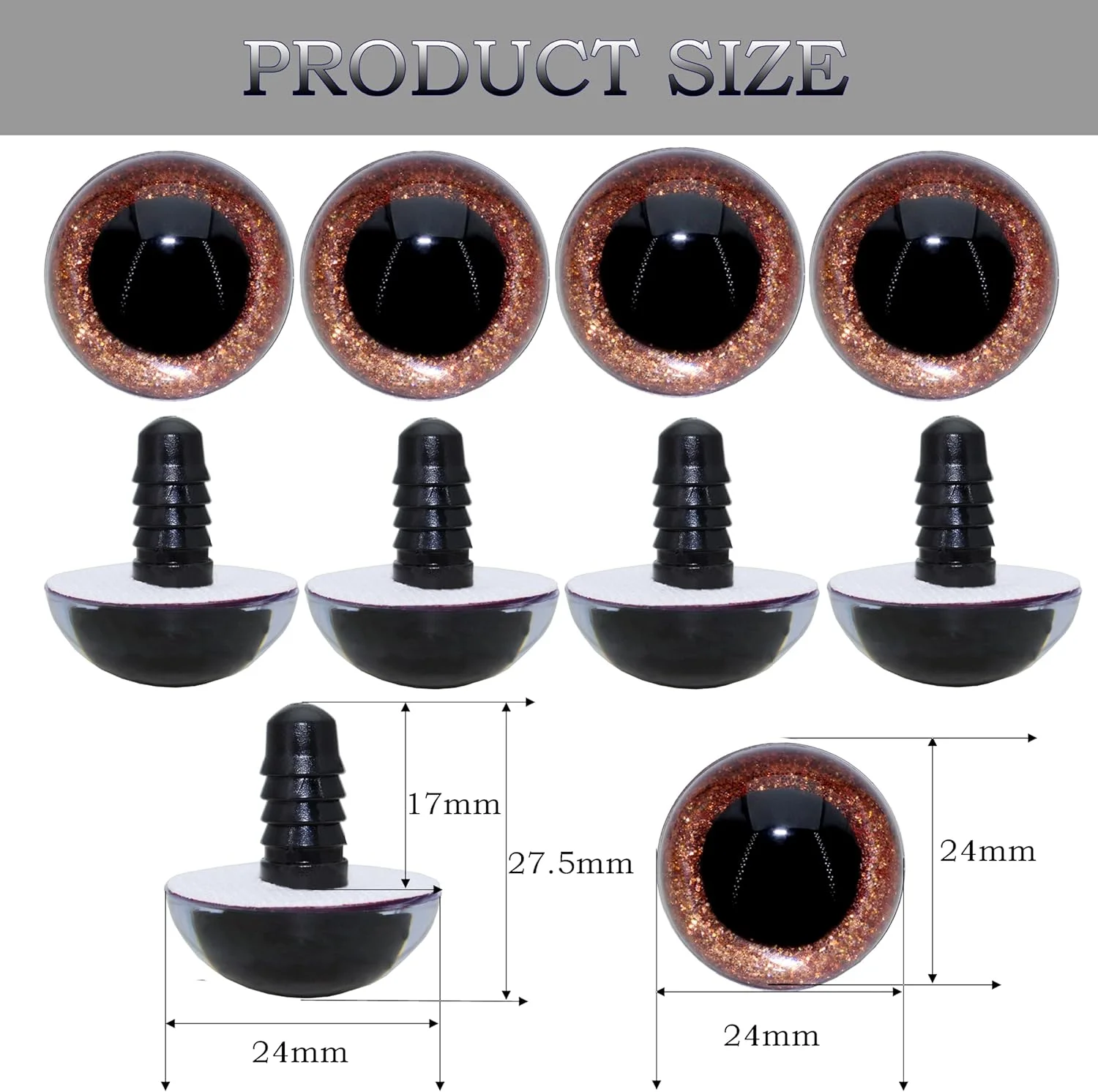 چشم های ایمنی پلاستیکی بزرگ 24 میلی متری ARTCXC، 20 عدد، چشم های حیوانات رنگارنگ اکلیلی با واشر برای ساخت عروسک، خرس، لوازم ساخت عروسک حیوانات پولیشی چشم های ایمنی پلاستیکی بزرگ 24 میلی متری ARTCXC، 20 عدد، چشم های حیوانات رنگارنگ اکلیلی با واشر برای ساخت عروسک، خرس، لوازم ساخت عروسک حیوانات پولیشی